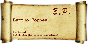 Bartho Poppea névjegykártya