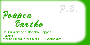 poppea bartho business card